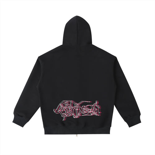[ABSOLEM] Double Zipper Cloak Zip Up